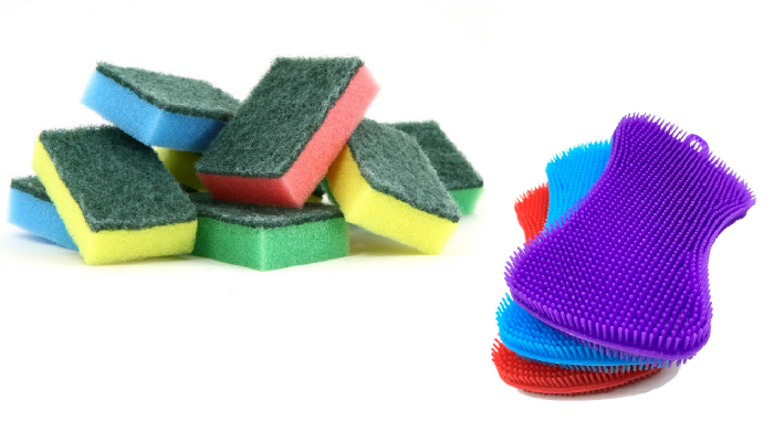 Estropajos de esponja y de silicona